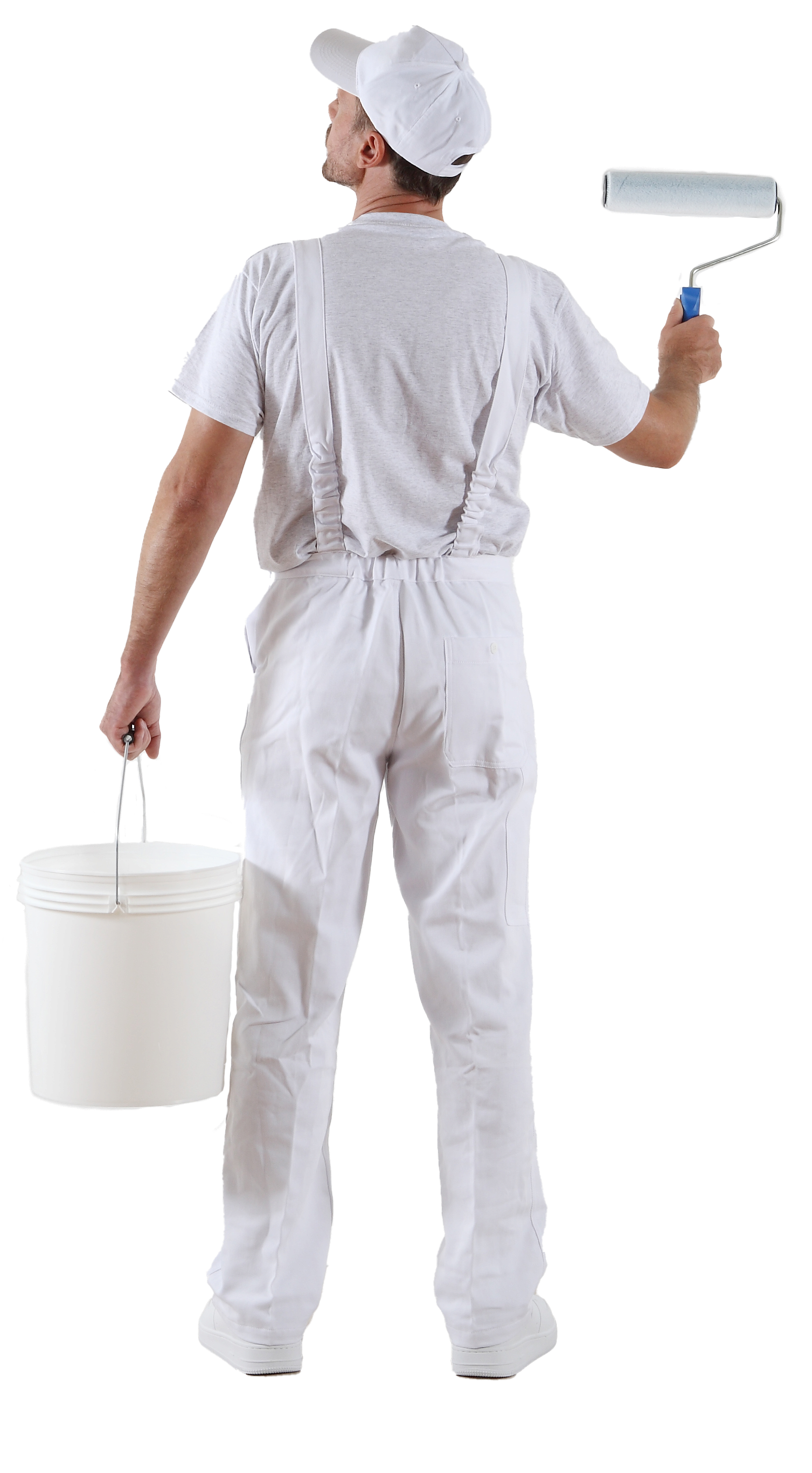 Handwerker mit Farbrolle